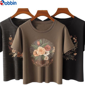 Camisetas Nuevas de Primavera Otoño 2025 para Mujer, Camisetas Holgadas Estampadas de Manga Corta, Camiseta Oversize con Cuello Redondo, Estilo Casual para Mujer - Product Image 3