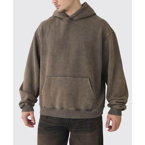 Sweat à capuche surdimensionné pour homme, effet délavé, lourd, respirant, de haute qualité - Product Image 4