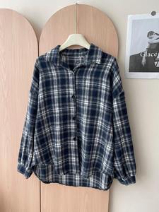 Femmes hiver laine doublé flanelle veste à carreaux avec bouton à capuche à manches longues veste hommes chandails manteau moto style veste - Product Image 2