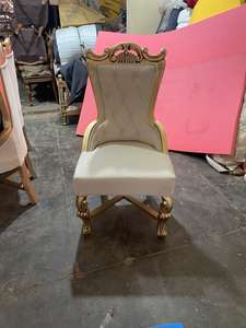 Silla de Comedor Moderna de Madera Dorada con Tapicería de Terciopelo, Apilable, Ligera, Plegable y Portátil para Uso en Hoteles/Restaurantes - Product Image 3