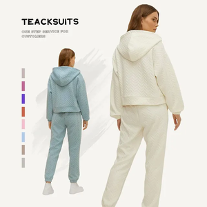 Conjunto de chándal con capucha y pantalones de chándal de gran tamaño para mujer para ropa informal y deportiva - Product Image 2