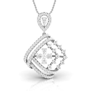 Deslumbrante colgante de cruz con diamante talla pera de 1.03 ct E-F VVS-VS, diamante cultivado en laboratorio en oro macizo de 14K, ideal para uso diario o como regalo. - Product Image 1