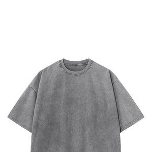 Camisetas Nuevas de Estilo Vintage, Lavadas al Ácido, Estilo Urbano, Desgastadas, 100% Algodón, Tallas Grandes para Hombre - Product Image 5