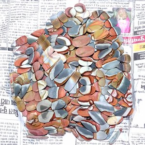 Cuarzo natural de alta calidad Polygram Jasper Cabochon Par de piedras preciosas sueltas para la fabricación de joyas Precio al por mayor de La India - Product Image 2