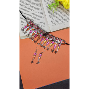 Multicolor <b>Mirror</b> Bindi Necklace for Party Occasions - Product Image 1