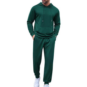 Survêtement athlétique 2 pièces décontracté pour homme, tenue pull à manches longues avec capuche, ensemble de survêtements de jogging d'hiver - Product Image 3