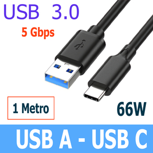 Cable USB 3.0 Tipo-C a Tipo-C de 1M - Carga Rápida y Transferencia de Datos para Computadora - Product Image 1