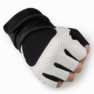 Guantes de entrenamiento de gimnasio antideslizantes de neopreno al por mayor correa de soporte de muñeca larga protector de palma para deportes de levantamiento de pesas - Product Image 2