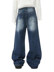 Jeans personalizados de cintura alta, lavado ácido, multicolor, de pierna ancha, estilo baggy, de la mejor calidad, en oferta a bajo precio. - Product Image 2