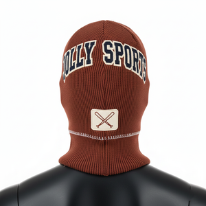 Balaclava pour hommes, tissu acrylique extensible chaud de haute qualité, tricot côtelé 220 GSM, logo personnalisé, balaclava pour hommes - Product Image 2