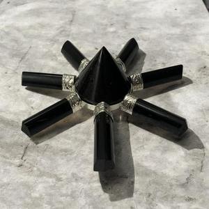 Tourmaline noire naturelle de qualité supérieure en gros, générateur d'énergie à 7 pointes, pierre précieuse, cristal d'amour, outil de Reiki, protection pour la méditation - Product Image 1