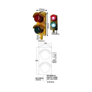 Feux de signalisation routière à double clignotement avec haute visibilité, construction en ABS/PC/métal/plastique pour avertissements routiers et cônes de signalisation - Product Image 2