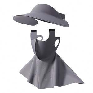 Mascarilla Facial Desmontable con Protección Solar y Visera, de Seda Helada, Protección UV, para Mujer, para Exteriores - Product Image 2