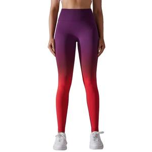 Nueva llegada de las mujeres sin costuras de Yoga Leggings sin costuras Scrunch Butt Tight cintura alta levantamiento de glúteos deportes correr Fitness Leggings - Product Image 4