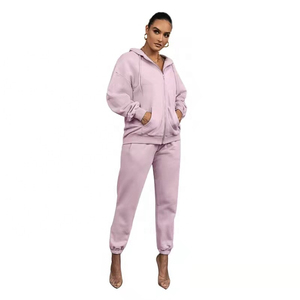 Wholesale Bulk Women Jogging Sweat Suits Custom Jogger Sweatsuit Tracksuit Set for Women 2025 - Product Image 2