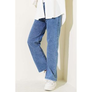 กางเกงยีนส์ขาบานเอวติดกระดุมสีฟ้ากางเกงยีนส์แนววินเทจระบายอากาศได้ลำลองสำหรับฤดูหนาวฤดูร้อนฤดูใบไม้ร่วง2XL 3XL - Product Image 3