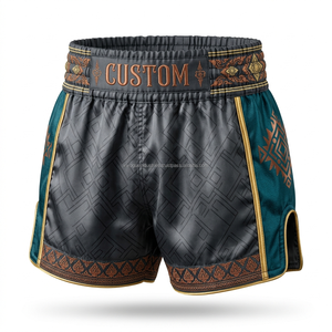 Pantalones Cortos Deportivos de Poliéster/Algodón Transpirables de Secado Rápido con Logotipo Frontal, Estilo Nuevo, para Fitness, MMA, Jiu-Jitsu, Muay Thai, Boxeo, Casual - Product Image 3