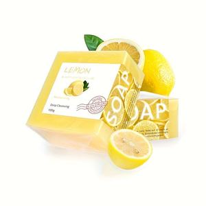 Handmade Solid Facial <b>Soap</b> with Lemon <b>Kojic</b> Acid Main Ingredient Papaya Dark Spot Remover and Whitening Feature - Product Image 1
