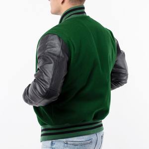 Veste bomber en laine avec patchs brodés personnalisés, veste décontractée, veste de baseball unisexe, veste varsity pour hommes - Product Image 3