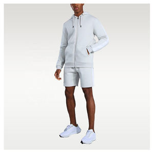 Camiseta de alta calidad para hombres, ropa para el sudor a rayas laterales, con capucha, conjuntos cortos de verano - Product Image 1