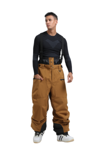 Pantalon de ski et snowboard unisexe GSOU SNOW imperméable 15 000 mm coupe-vent 100 % polyester coupe ample avec bretelles amovibles pour sports d'hiver - Product Image 4