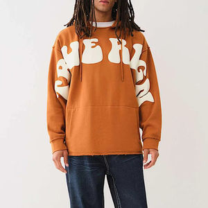 Sweat à capuche surdimensionné à épaules tombantes en coton mélangé 3d personnalisé Sweats à capuche pour hommes - Product Image 4