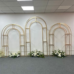 Telón de fondo de lujo para boda, pantalla de oro brillante, arco de flores de Metal, forma de arco Rectangular, decoración de fondo para eventos de fiesta - Product Image 1