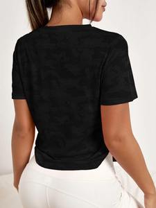 Venta caliente Fitness Wear Camisetas de manga corta para damas Logotipo personalizado y camisetas de tamaño para niñas Mejor estilo Camiseta - Product Image 6