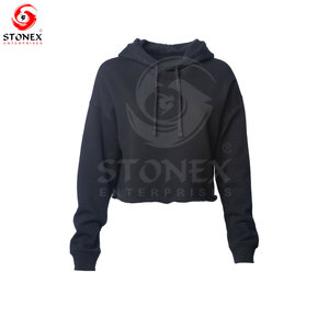เสื้อฮู้ดดี้ผู้หญิงทรงโอเวอร์ไซส์ แขนยาว ปักโลโก้ด้านหน้า ดีไซน์ไหล่ตก สวมใส่สบาย เหมาะสำหรับฤดูหนาว - Product Image 5