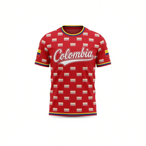 Set Maglia da Calcio Unisex Colombia WC 2023 con Motivo Bandiera, Regalo per Tifosi in Diverse Taglie - Product Image 2