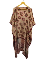 Kaftan de mariage bohème chic en soie naturelle, ample et doux, robe de nuit, peignoir de maison, robe de jardin pour femme, taille unique