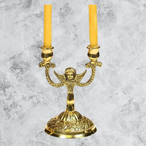Classic Brass Handmade Candlestick Holder with Polished <b>Lacquered</b> Finish for Home Decoration and Christmas by WB INC INDIA - Product Image 5