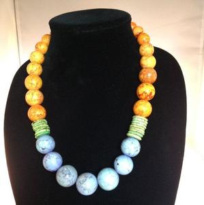 Handmade <b>Chunky</b> <b>Necklace</b> Resin <b>Beads</b> Women Unique Fashion Jewelry Christmas Special - Product Image 2