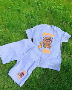 Streetwear avec impression personnalisée du logo, ensemble t-shirt et short décontractés pour homme, ensemble short et t-shirt à manches courtes pour entraînement, deux pièces - Product Image 3