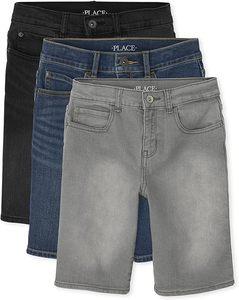 Pantalones vaqueros de tela vaquera de peso pesado estilo High Street para hombre, pantalones cortos de lona de carpintero con logotipo personalizado - Product Image 1