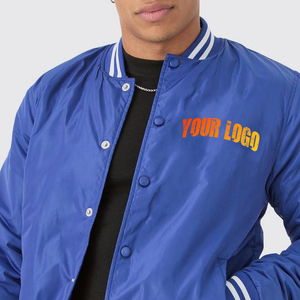 OEM Embroidery Patches Custom Letterman <b>Nylon</b> Varsity Jacket Baseball Streetwear Coat Varsity Bomber Varsity Jacket - Product Image 5