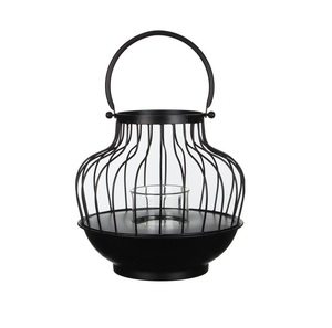 <b>Large</b> Iron <b>Lantern</b> Perfect For Bigger <b>Candles</b> Creating Impressive Display In Homes Patios Gardens And Balconies - Product Image 4