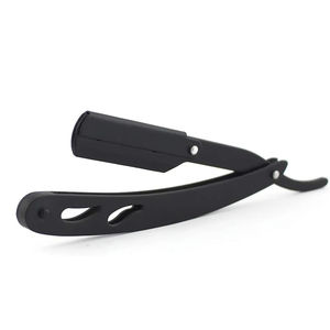 Maquinilla de afeitar recta de peluquero de acero inoxidable de Color personalizado, mango de Metal, corte de pelo de borde de hoja única, corte de garganta plegable, afeitadora de salón - Product Image 1