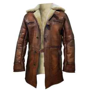 Custom Streetwear chaqueta de cuero de la motocicleta de los hombres Customies Logo Bomber chaqueta de cuero de los hombres - Product Image 1