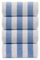 Ensemble de serviettes de bain rectangulaires en microfibre tissée, rayées, très absorbantes, séchage rapide, écologiques, douces, style cabana, pour plage, adultes, hôtel