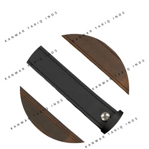 Ceinture en cuir véritable pour hommes en cuir véritable à double couche en cuir de vachette classique noir en laiton massif Boucles de designer de qualité du fabricant - Product Image 3