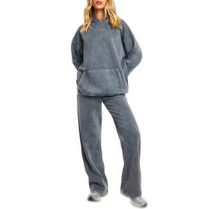 Conjunto de Ropa Casual de Dos Piezas para Mujer, Uso Diario, con Tela Suave y Pantalones Acampanados - Product Image 1