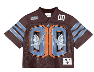 เสื้อเจอร์ซีย์อเมริกันฟุตบอลผ้าตาข่ายขนาดใหญ่สำหรับผู้ชายเสื้อกีฬารักบี้อเมริกันแนววินเทจผ้าโพลีเอสเตอร์สำหรับใส่เล่นฟุตบอล - Product Image 4