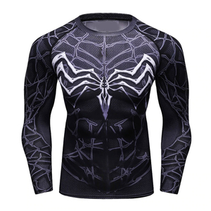 Servicio OEM Personalizar Sublimación Diseño Rashguard Hombres Compresión Camisa de compresión de manga larga Rash Guard Superhero Design - Product Image 5