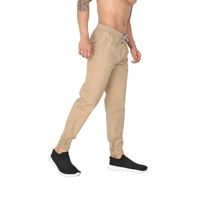 Pantalón deportivo ajustado para hombre, calidad de exportación directa desde Bangladesh, en color caqui sólido, algodón Spandex, Stock para la temporada de primavera - Product Image 3