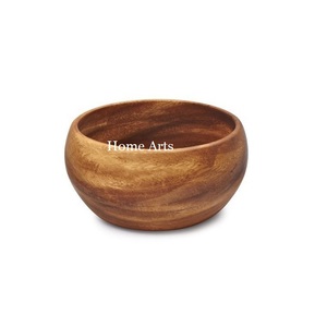 Bol de forme ronde dernier modèle, bol de service en bois de bonne qualité de taille personnalisée du meilleur exportateur en Inde - Product Image 1