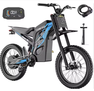 Motocicleta eléctrica todoterreno nueva de 50 MPH y 6500 W, batería extraíble de 72 V y 30 Ah, motocicleta eléctrica para adultos, alcance máximo de 70 millas. - Product Image 1