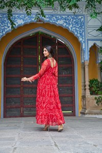 NUEVO VESTIDO ETHENIC WEAR PARA FIESTA BANDHANI PRINT TRABAJO CON KUTCHI PATCHWORK FABRIC - Product Image 5