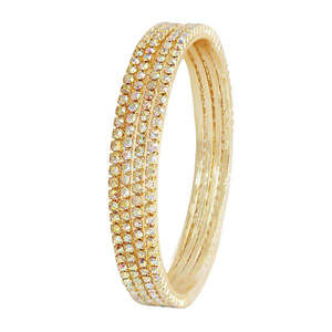 Kriaa 1401613_2.6 Fashion Jewelry <b>Set</b> Gold Plated Austrian Stone <b>Bangles</b> - Product Image 1