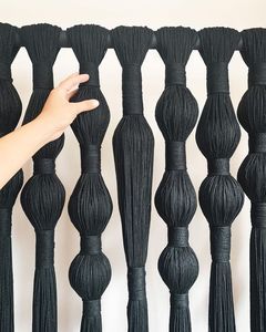 Black Macrame Luxury Modern <b>Wall</b> <b>Decor</b>, Mexican <b>Wall</b> <b>Decor</b>, Lomas <b>Wall</b> Hanging - Product Image 1